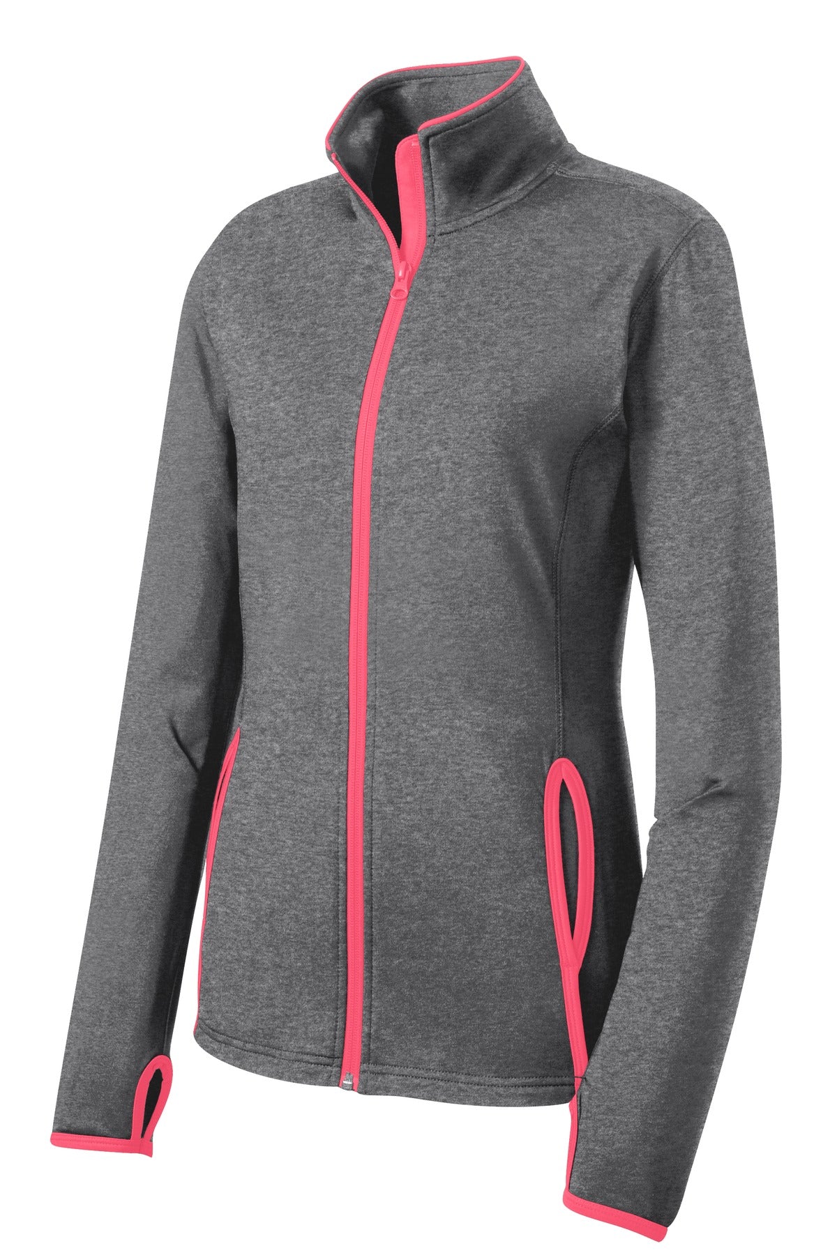 Sport-Tek Women's Sport-Wick Stretch Contrast Full-Zip Jacket LST853