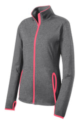 Sport-Tek Women's Sport-Wick Stretch Contrast Full-Zip Jacket LST853