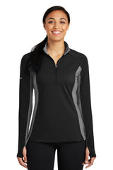 Sport-Tek Women's Sport-Wick Stretch Contrast 1/4-Zip Pullover LST854