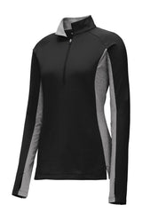 Sport-Tek Women's Sport-Wick Stretch Contrast 1/4-Zip Pullover LST854
