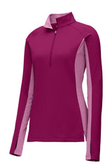 Sport-Tek Women's Sport-Wick Stretch Contrast 1/4-Zip Pullover LST854
