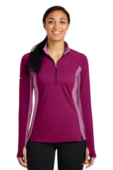 Sport-Tek Women's Sport-Wick Stretch Contrast 1/4-Zip Pullover LST854