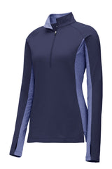 Sport-Tek Women's Sport-Wick Stretch Contrast 1/4-Zip Pullover LST854