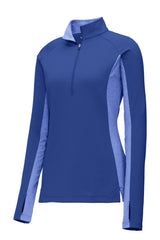 Sport-Tek Women's Sport-Wick Stretch Contrast 1/4-Zip Pullover LST854