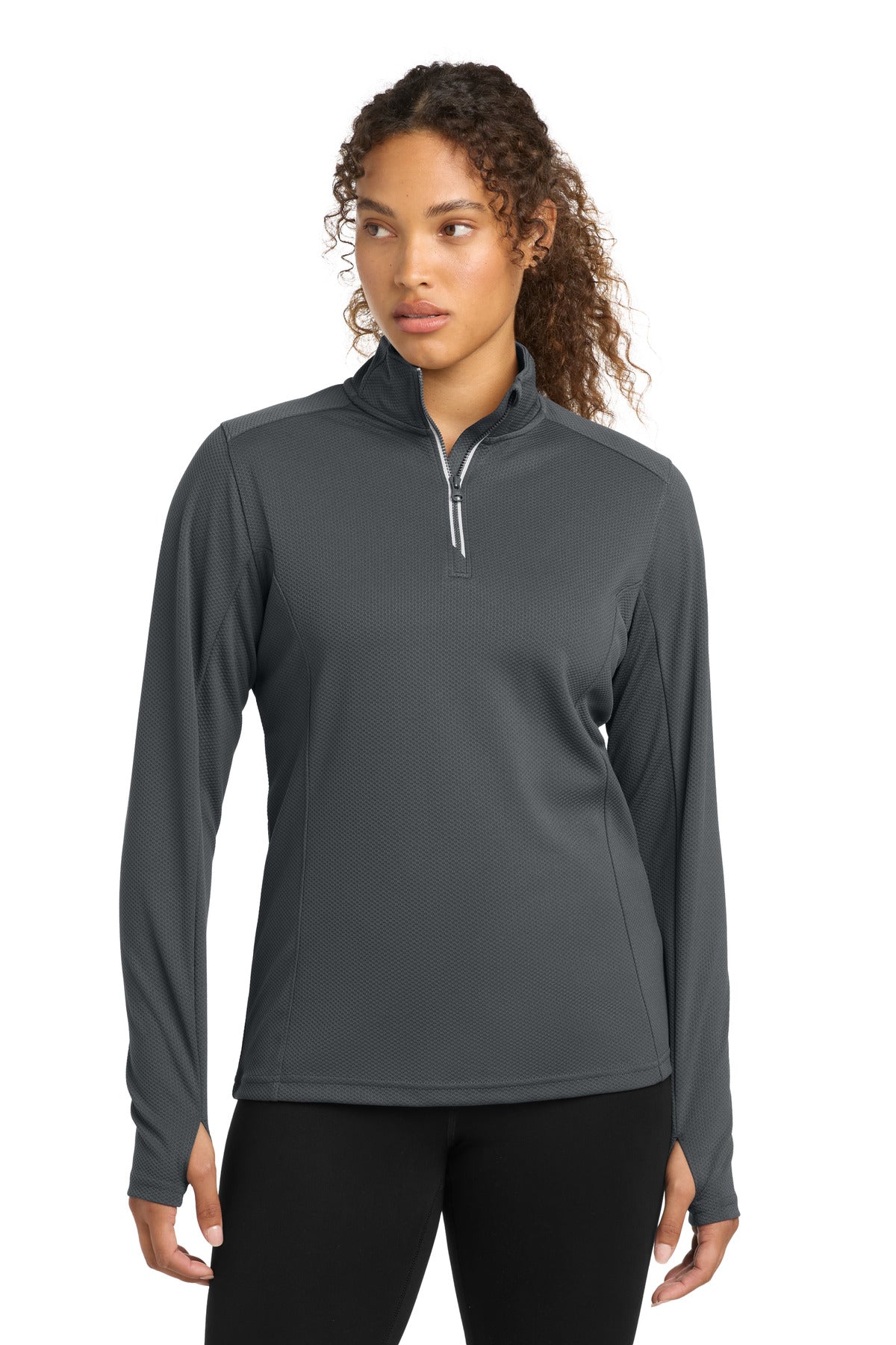 Sport-Tek Women's Sport-Wick Textured 1/4-Zip Pullover LST860
