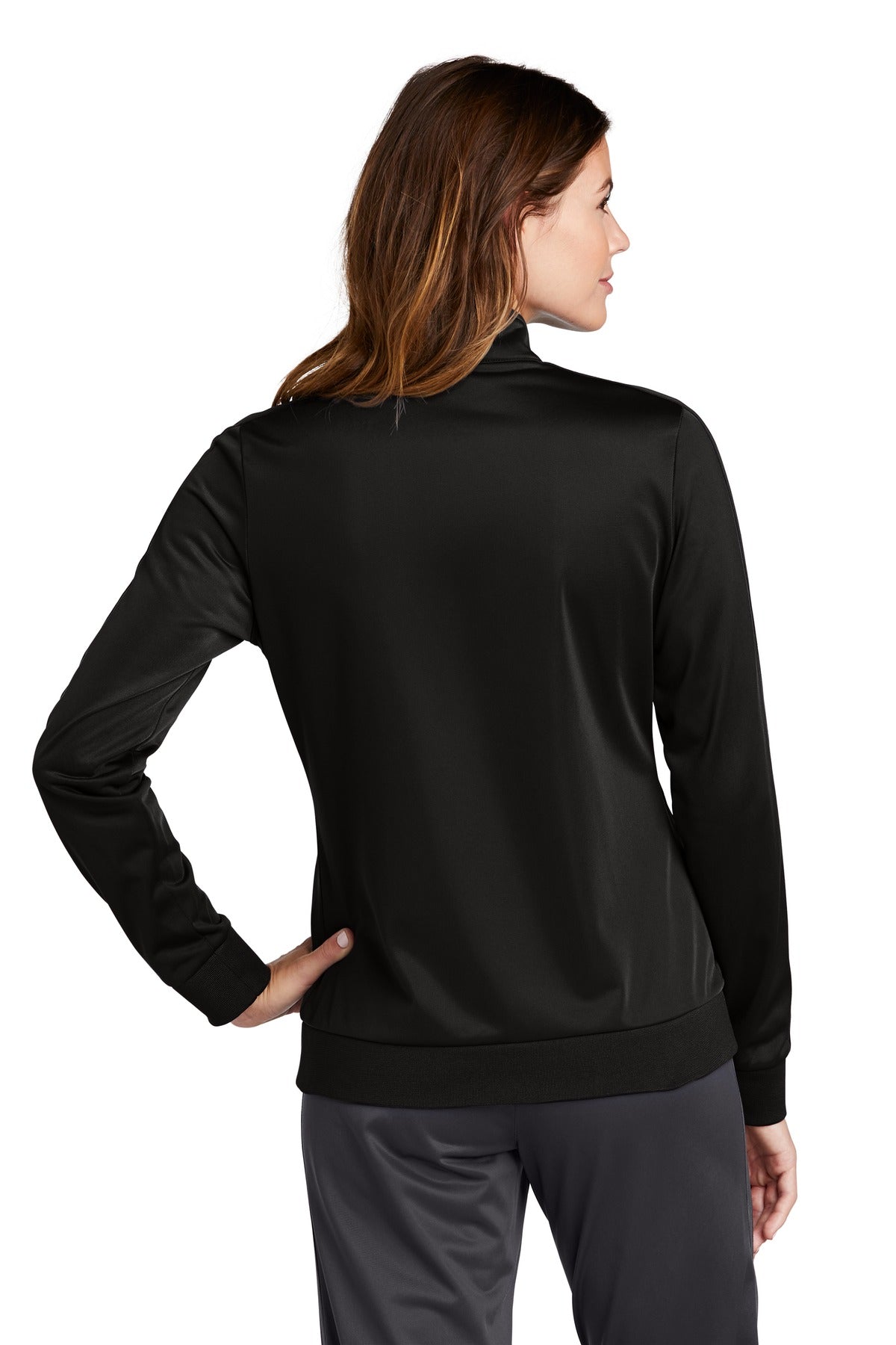 Sport-Tek  Ladies Tricot Sleeve Stripe Track Jacket LST94