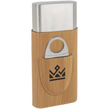 Laserable Leatherette Cigar Case with Cutter