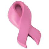 Pink Breast Cancer Awareness Ribbon Shape Stress Ball - SB490