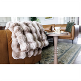Ruched Faux Fur Recycled Polyester Blanket - 103073