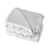 Ruched Faux Fur Recycled Polyester Blanket - 103073