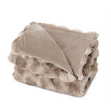 Ruched Faux Fur Recycled Polyester Blanket - 103073