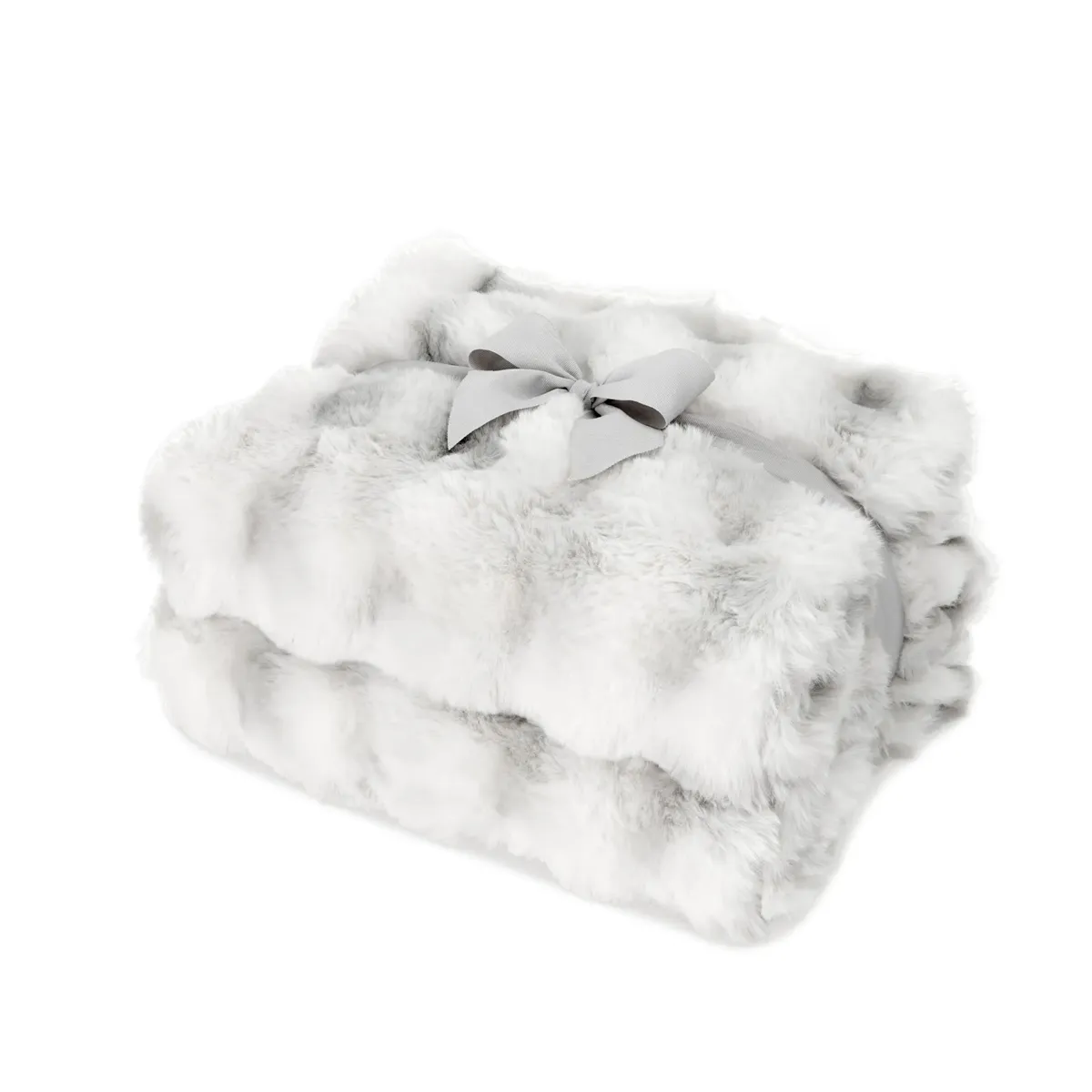 Ruched Faux Fur Recycled Polyester Blanket - 103073