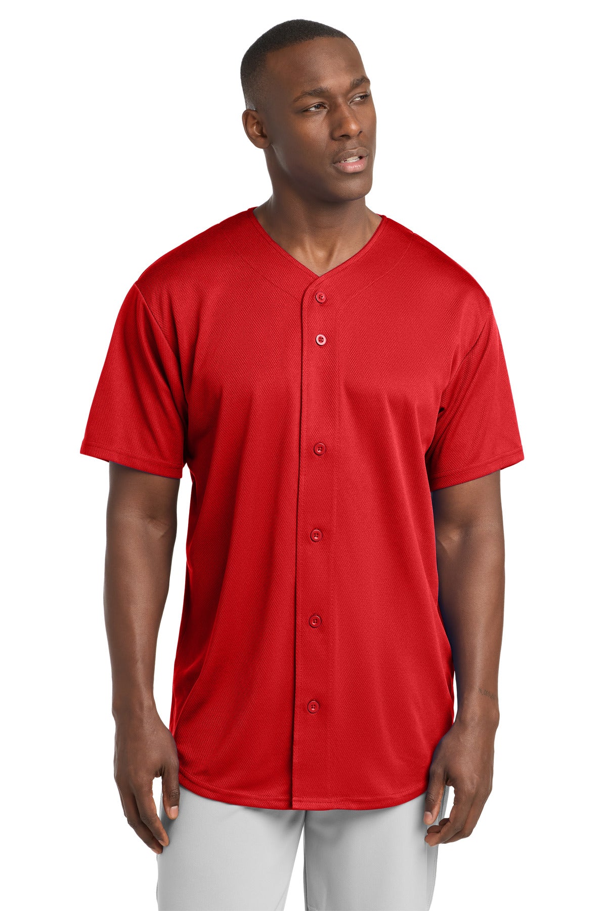 Sport-Tek PosiCharge Tough Mesh Full-Button Jersey ST220