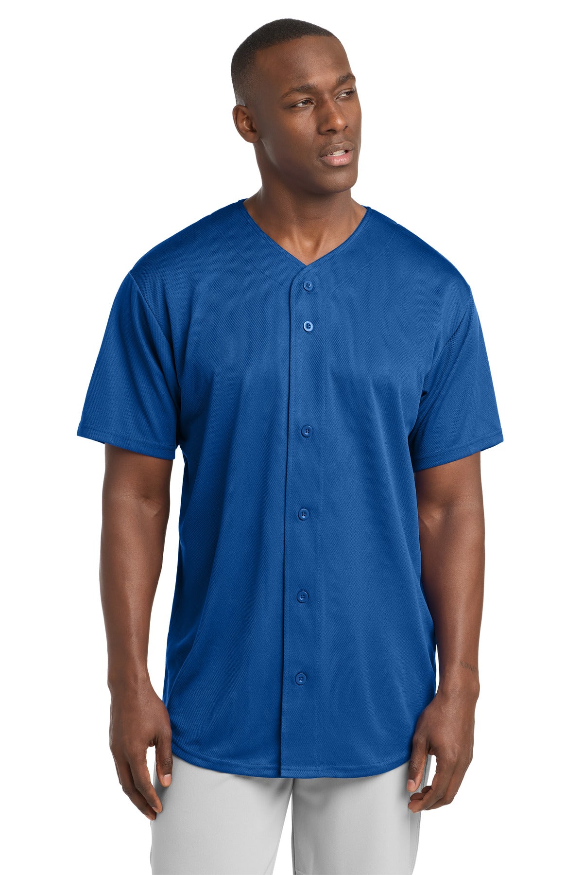 Sport-Tek PosiCharge Tough Mesh Full-Button Jersey ST220