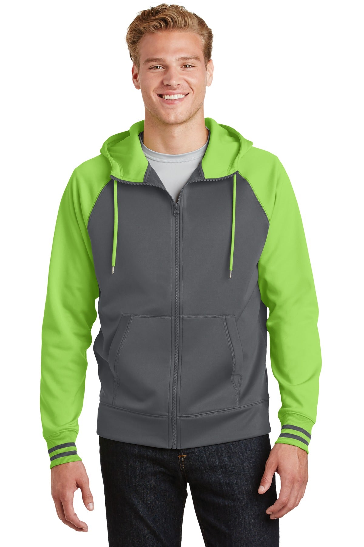 Sport-Tek Sport-Wick Varsity Fleece Full-Zip Hooded Jacket ST236