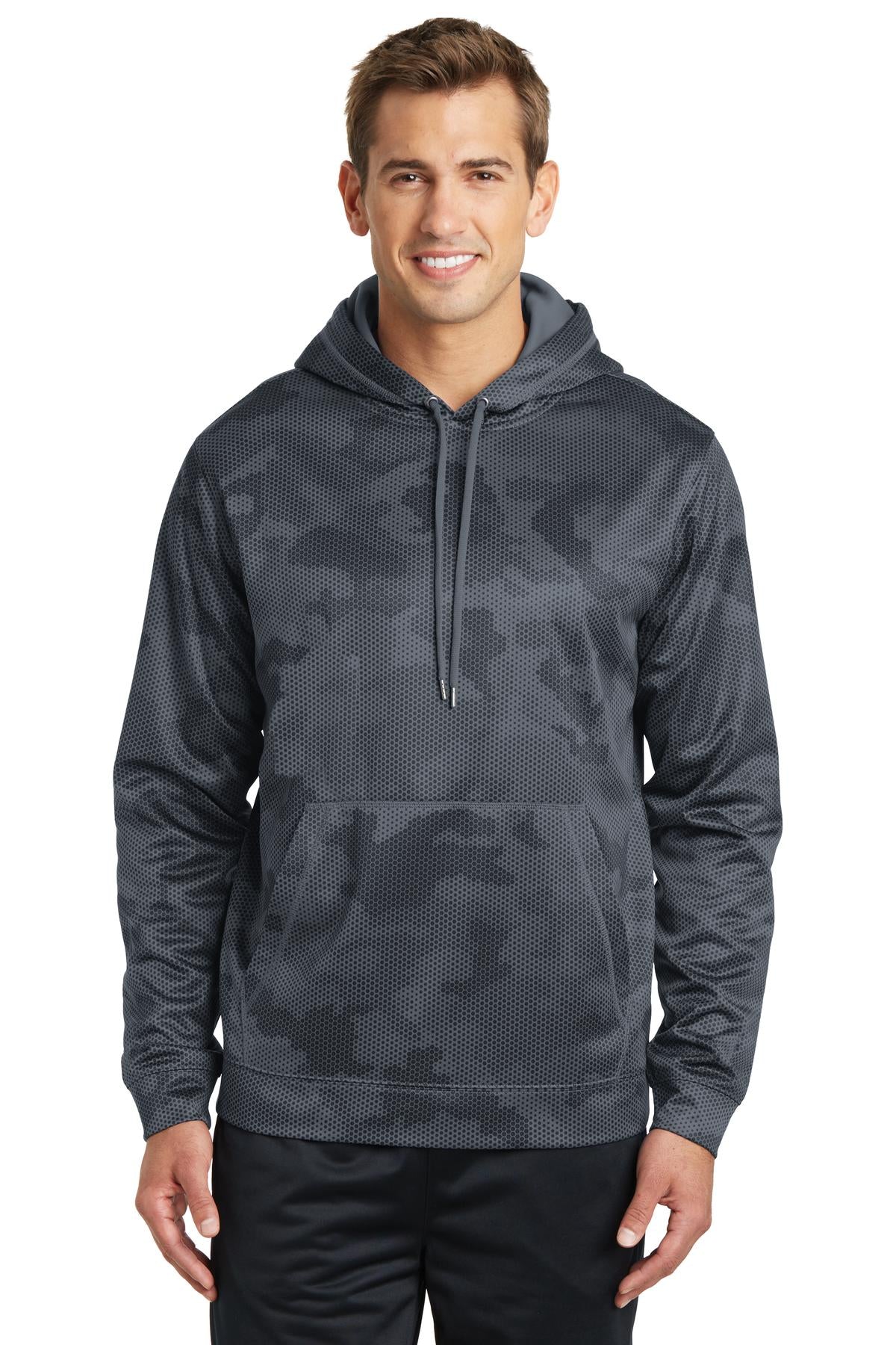 Sport-Tek Sport-Wick CamoHex Fleece Hooded Pullover ST240