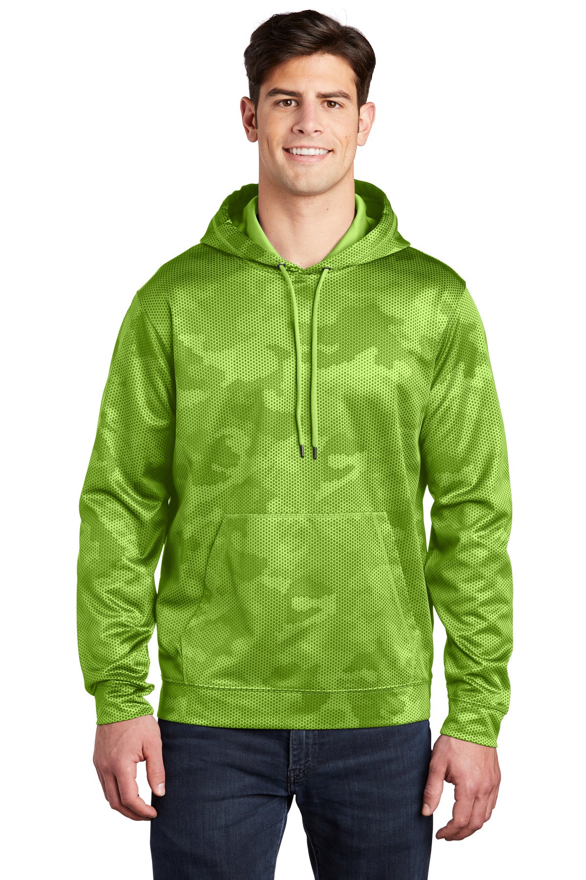 Sport-Tek Sport-Wick CamoHex Fleece Hooded Pullover ST240