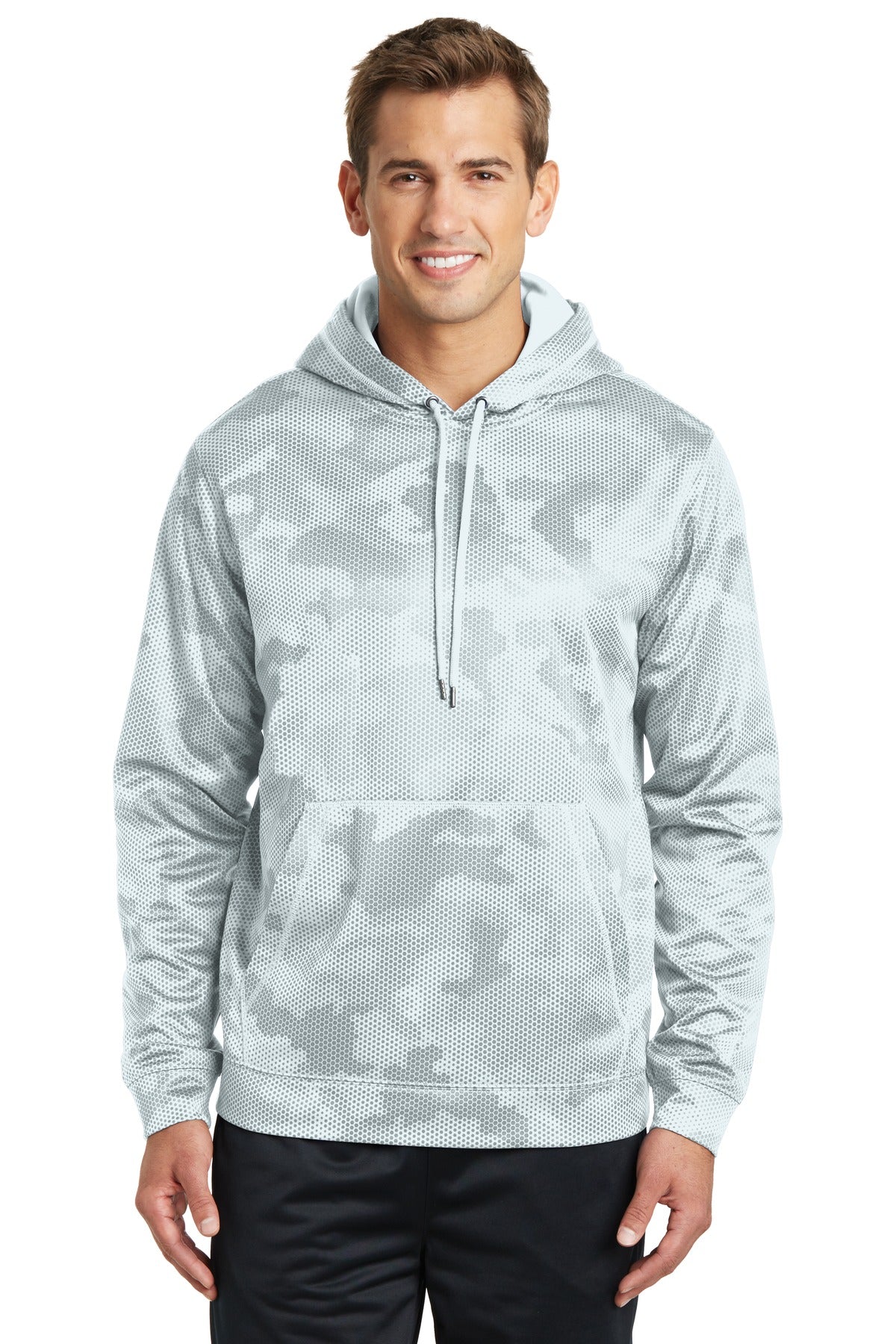 Sport-Tek Sport-Wick CamoHex Fleece Hooded Pullover ST240