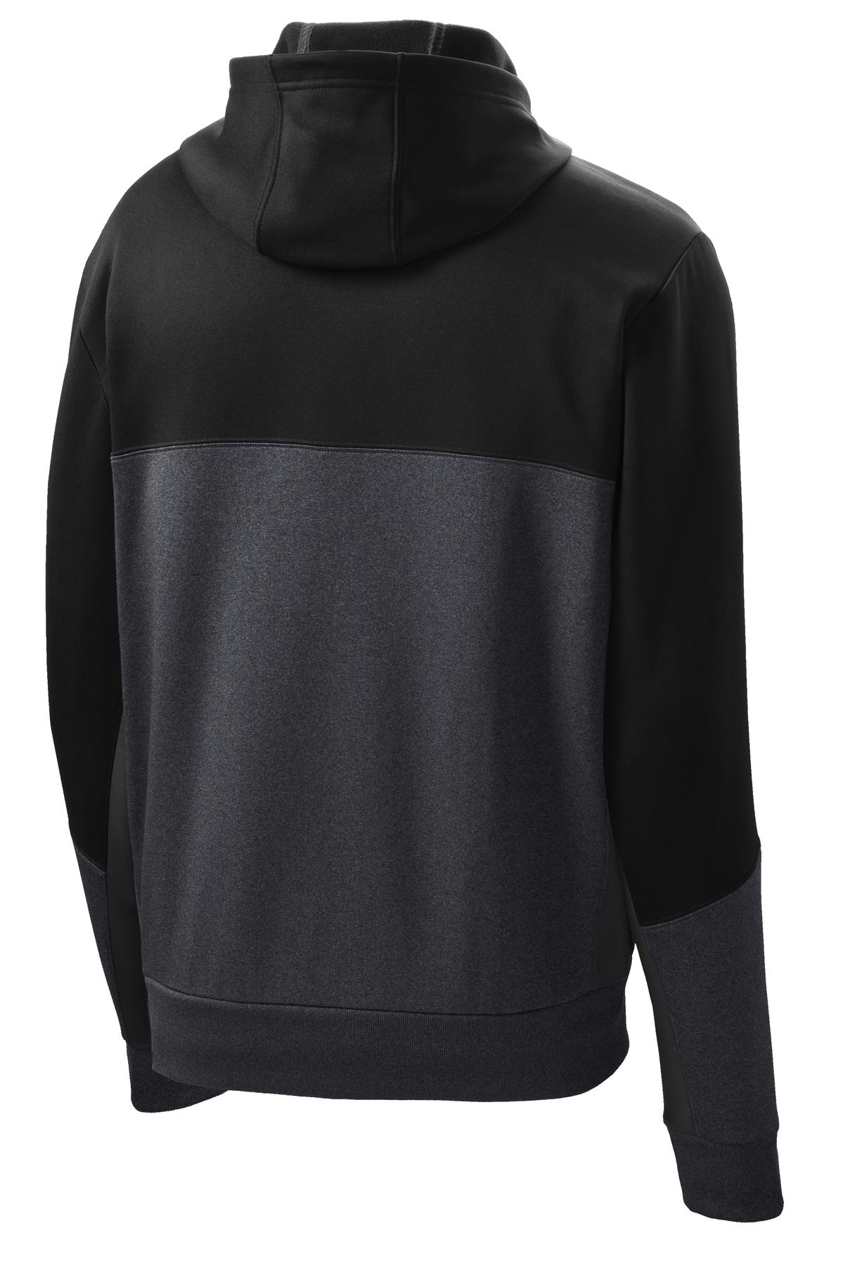 Sport-Tek Tech Fleece Colorblock Full-Zip Hooded Jacket ST245