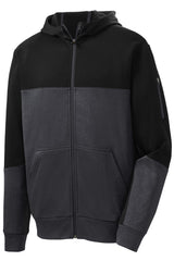 Sport-Tek Tech Fleece Colorblock Full-Zip Hooded Jacket ST245