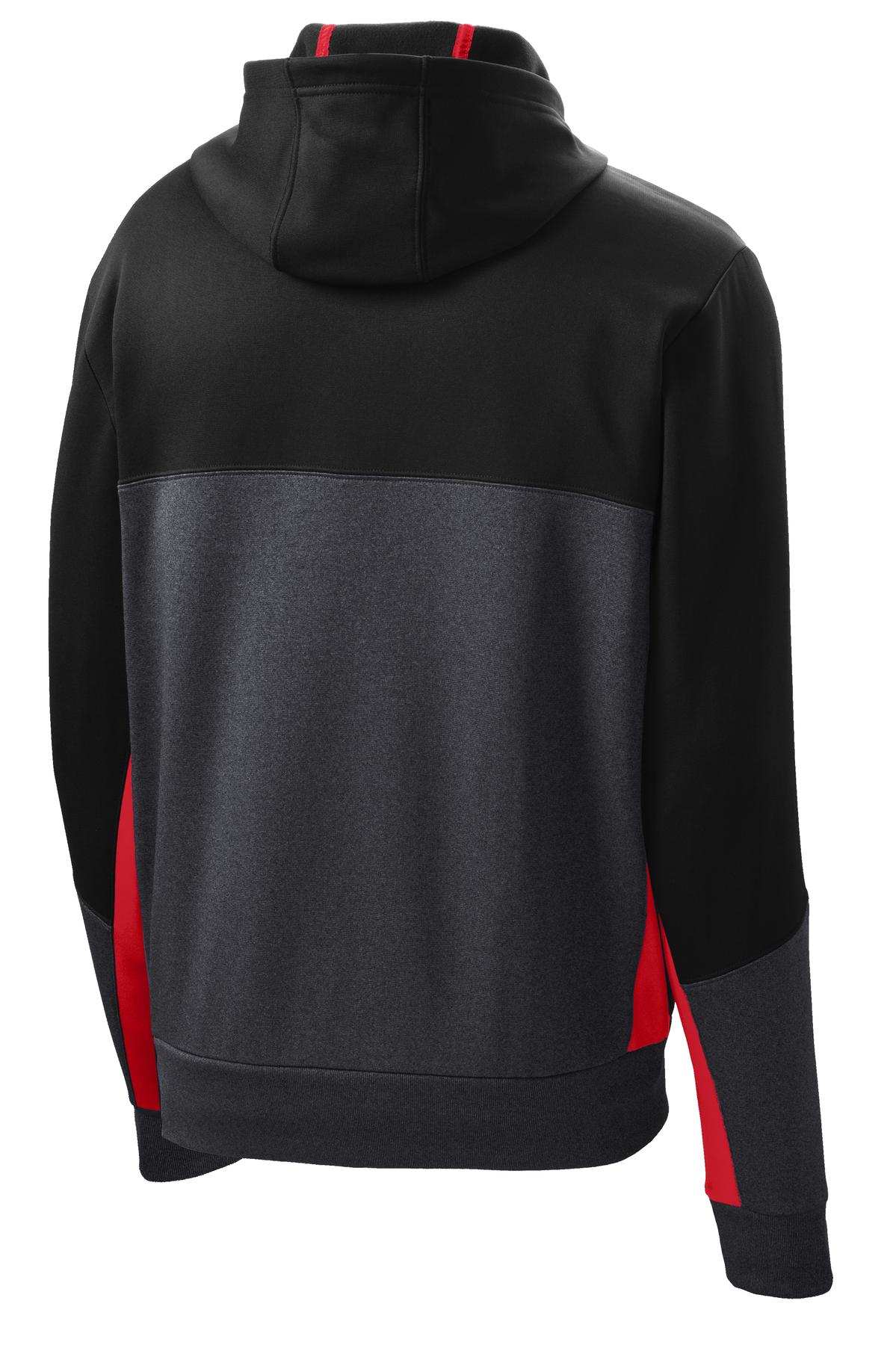 Sport-Tek Tech Fleece Colorblock Full-Zip Hooded Jacket ST245