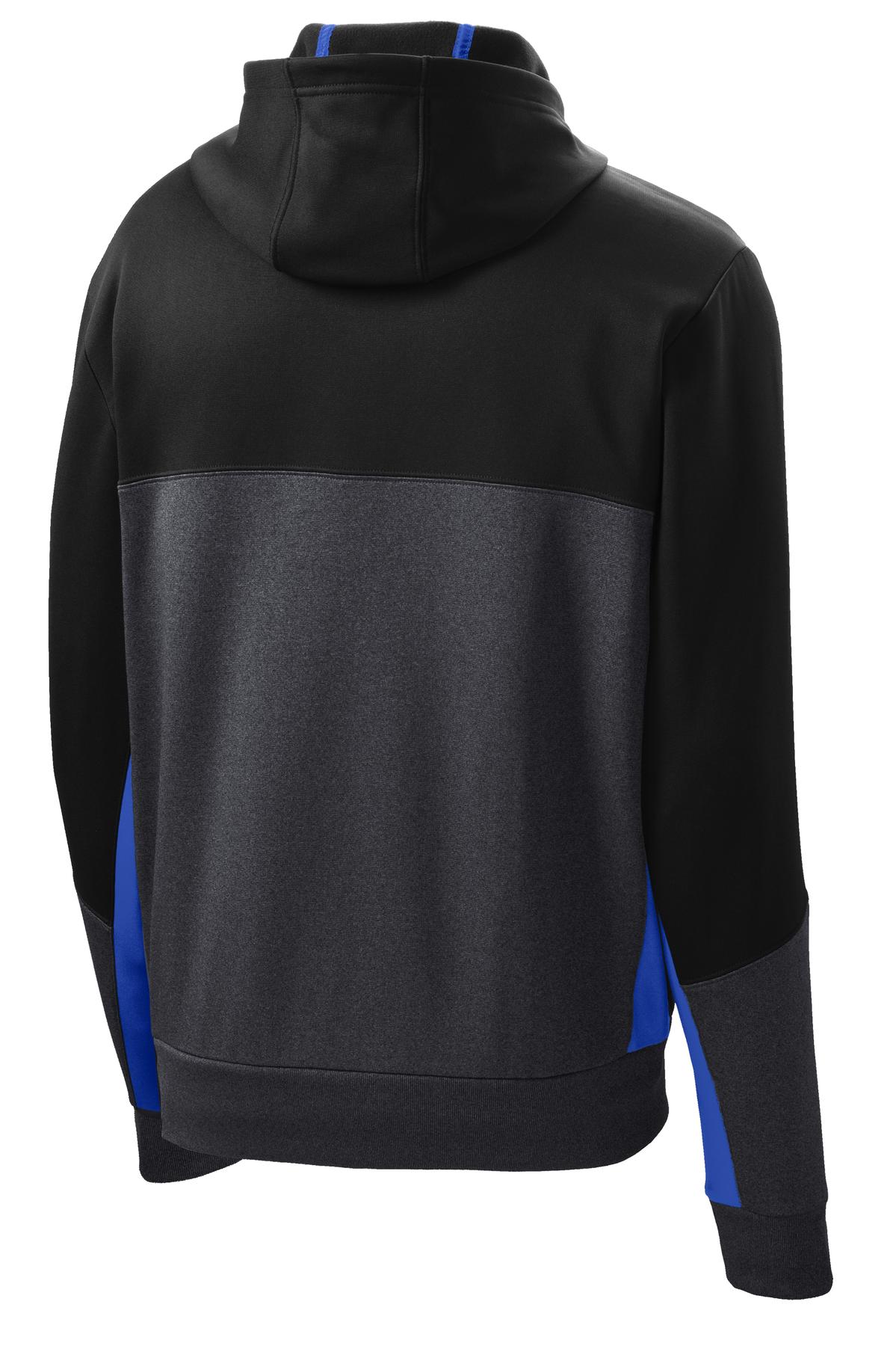 Sport-Tek Tech Fleece Colorblock Full-Zip Hooded Jacket ST245