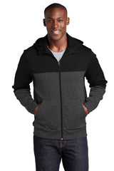 Sport-Tek Tech Fleece Colorblock Full-Zip Hooded Jacket ST245