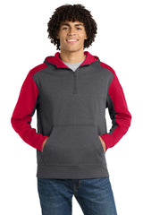 Sport-Tek Tech Fleece Colorblock 1/4-Zip Hooded Sweatshirt ST249