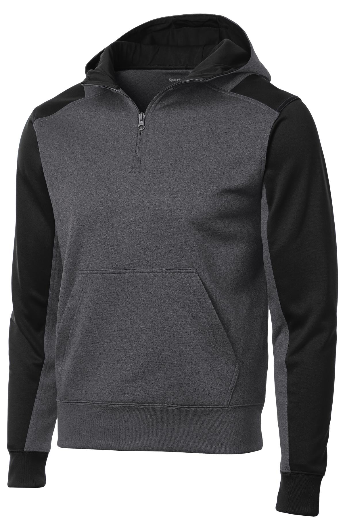 Sport-Tek Tech Fleece Colorblock 1/4-Zip Hooded Sweatshirt ST249