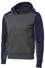 Sport-Tek Tech Fleece Colorblock 1/4-Zip Hooded Sweatshirt ST249