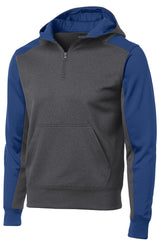 Sport-Tek Tech Fleece Colorblock 1/4-Zip Hooded Sweatshirt ST249