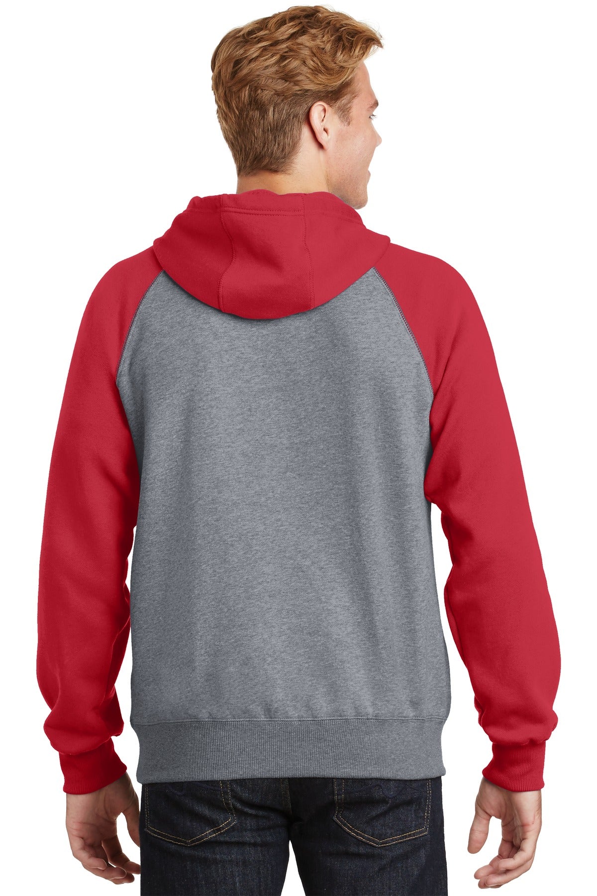 Sport-Tek Raglan Colorblock Pullover Hooded Sweatshirt ST267