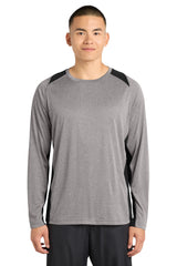 Sport-Tek Long Sleeve Heather Colorblock Contender Tee ST361LS