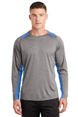 Sport-Tek Long Sleeve Heather Colorblock Contender Tee ST361LS