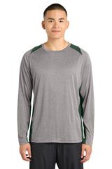 Sport-Tek Long Sleeve Heather Colorblock Contender Tee ST361LS