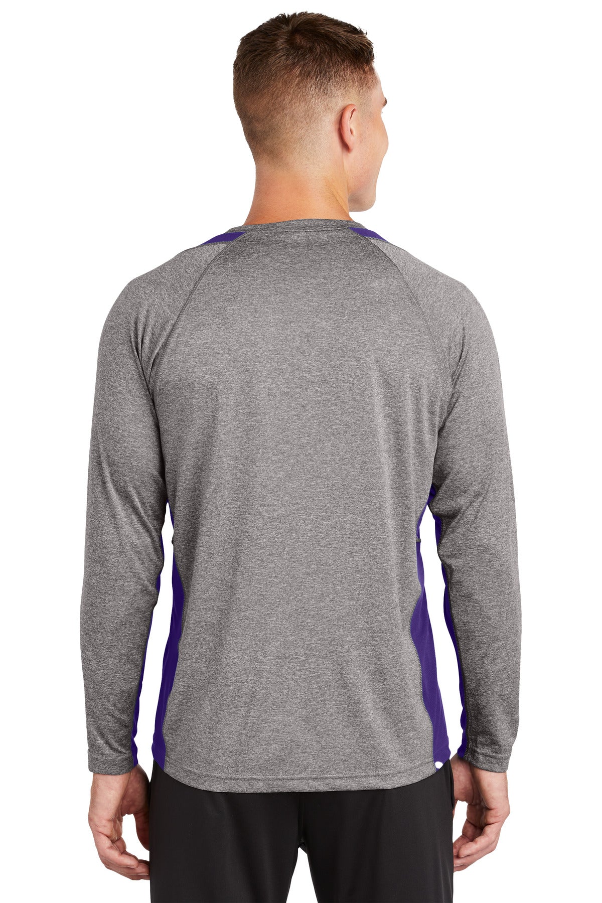 Sport-Tek Long Sleeve Heather Colorblock Contender Tee ST361LS
