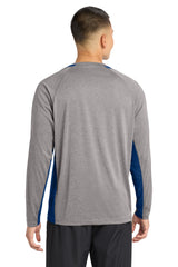 Sport-Tek Long Sleeve Heather Colorblock Contender Tee ST361LS