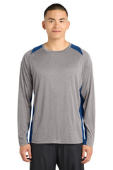 Sport-Tek Long Sleeve Heather Colorblock Contender Tee ST361LS