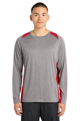 Sport-Tek Long Sleeve Heather Colorblock Contender Tee ST361LS