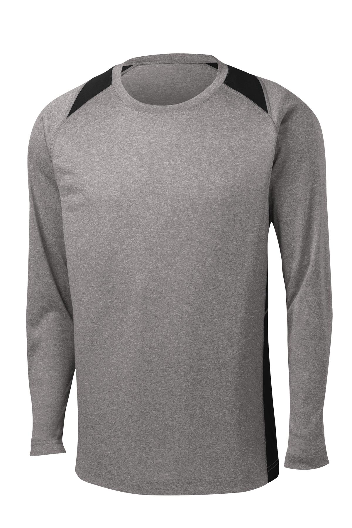 Sport-Tek Long Sleeve Heather Colorblock Contender Tee ST361LS