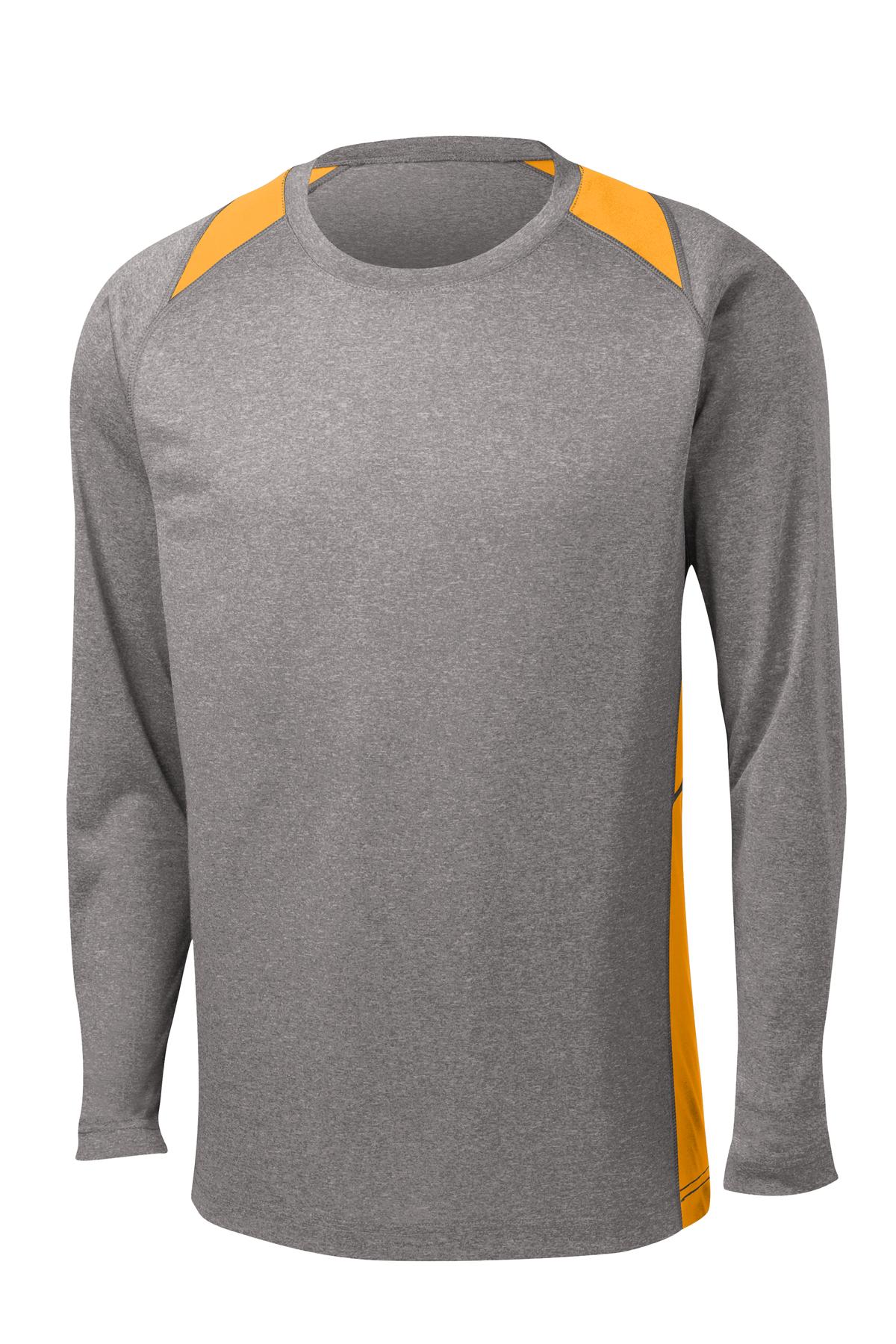 Sport-Tek Long Sleeve Heather Colorblock Contender Tee ST361LS