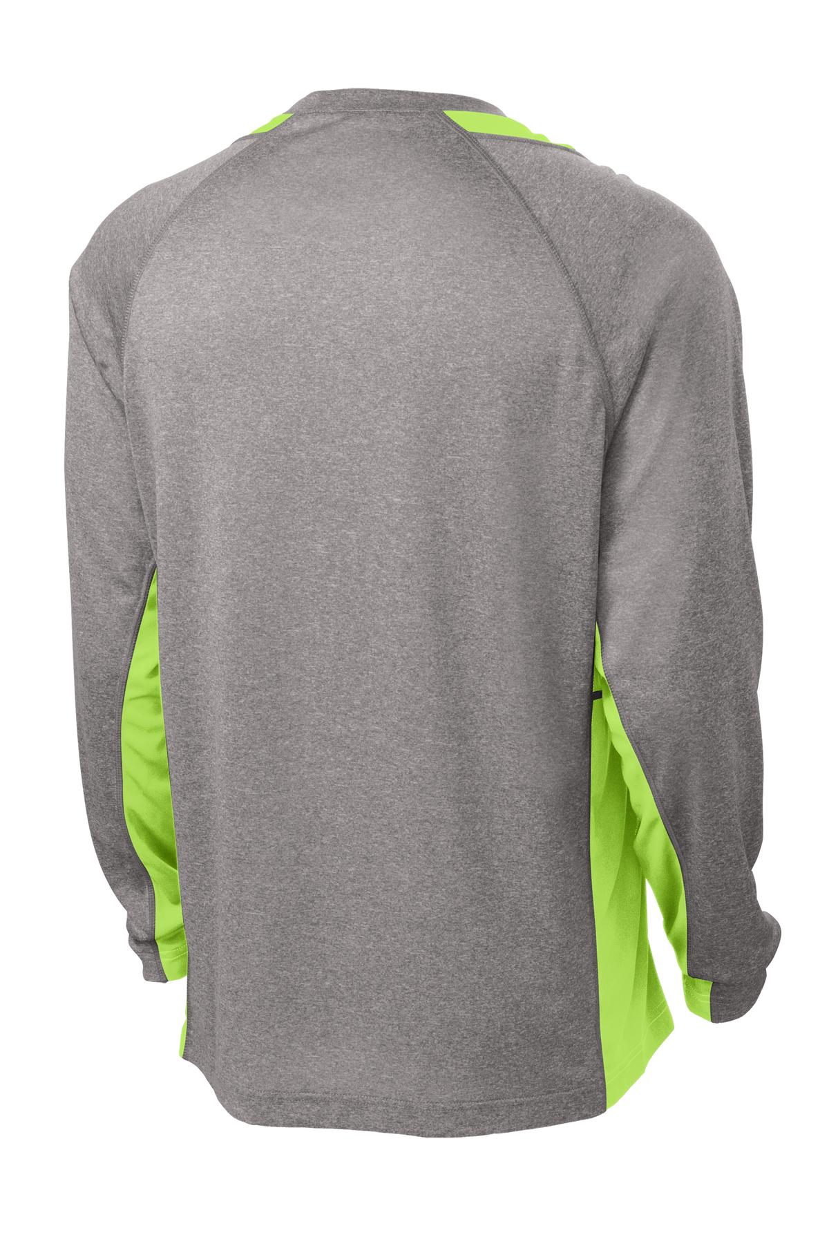 Sport-Tek Long Sleeve Heather Colorblock Contender Tee ST361LS