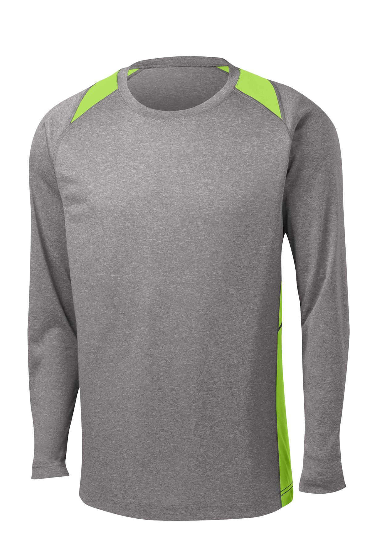 Sport-Tek Long Sleeve Heather Colorblock Contender Tee ST361LS