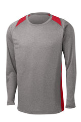 Sport-Tek Long Sleeve Heather Colorblock Contender Tee ST361LS