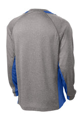 Sport-Tek Long Sleeve Heather Colorblock Contender Tee ST361LS