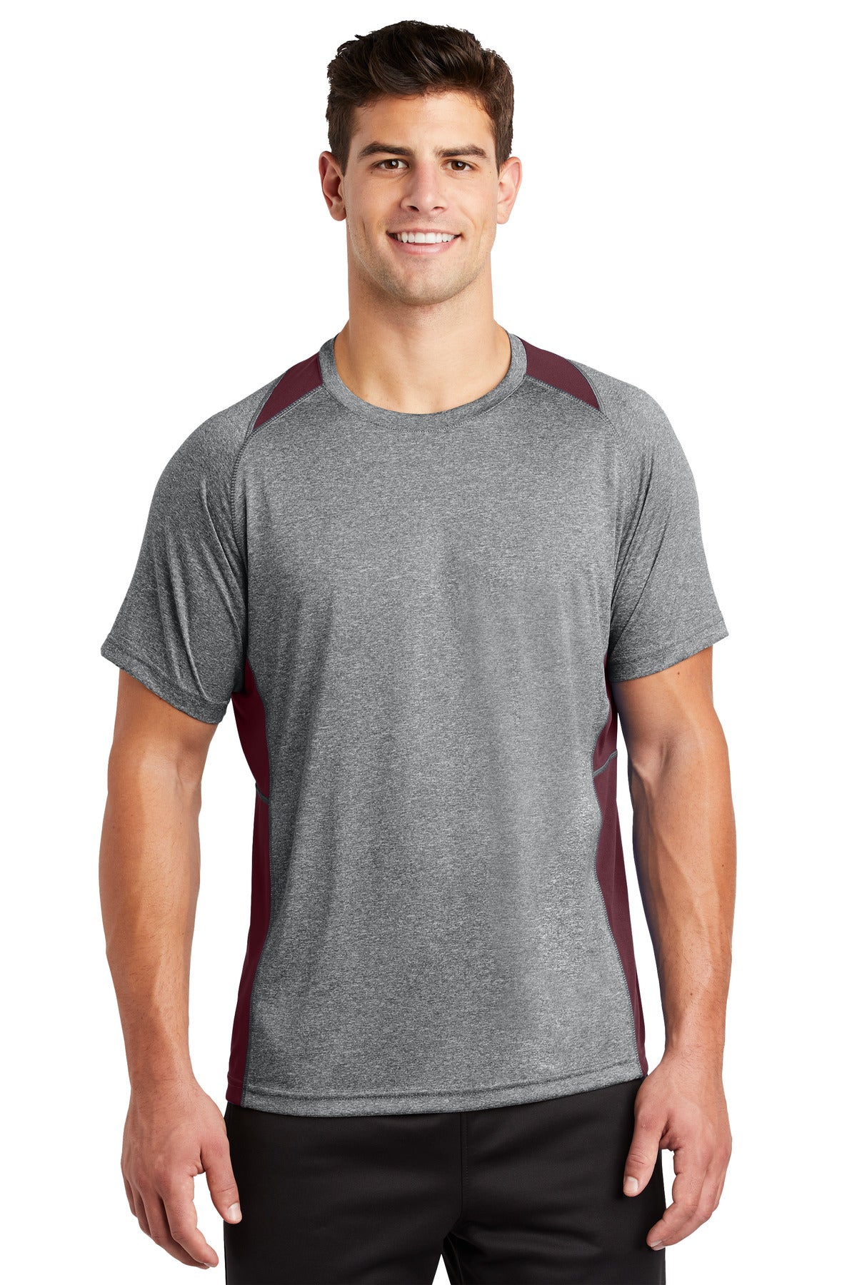 Sport-Tek Heather Colorblock Contender Tee ST361