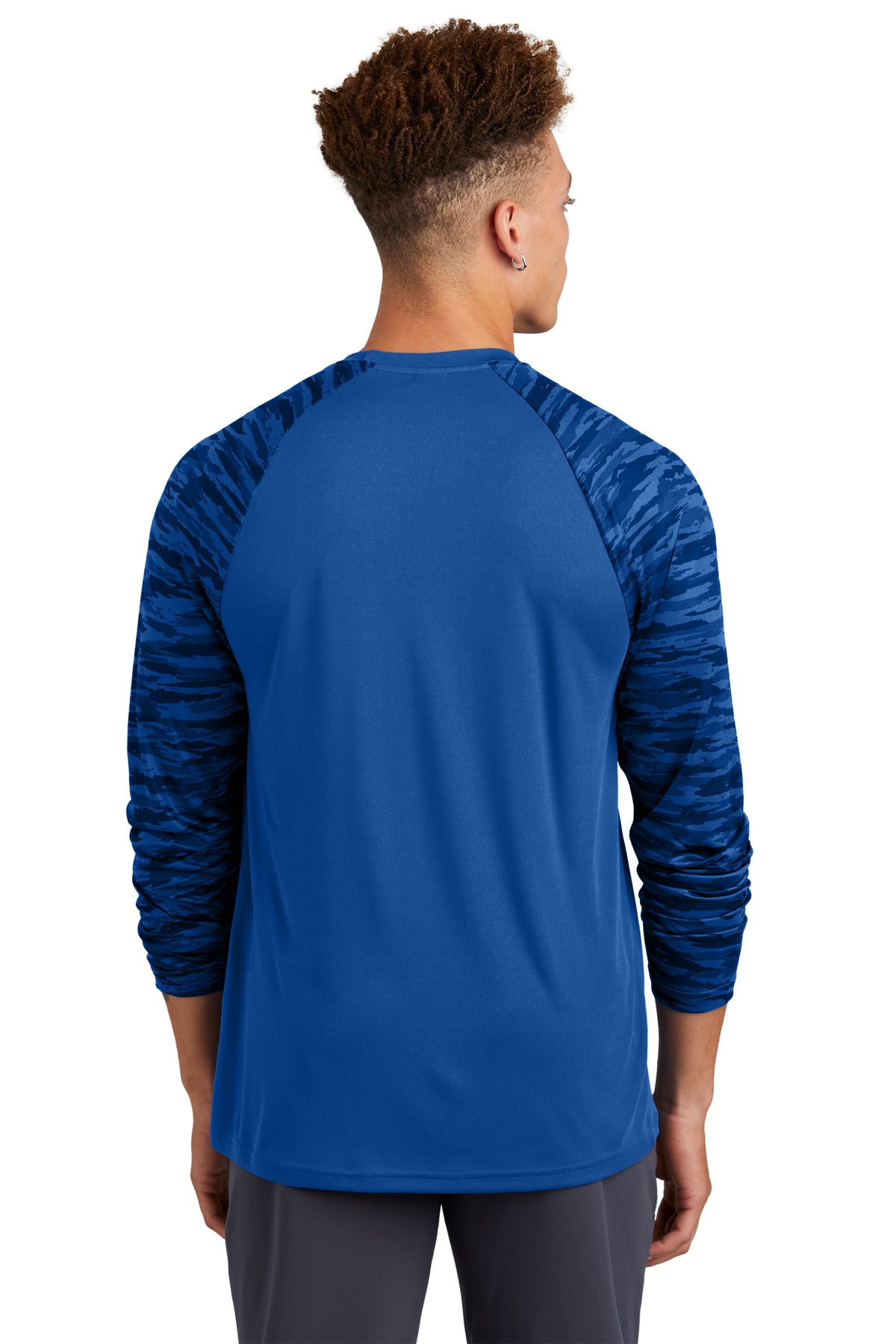 Sport-Tek Drift Camo Colorblock Long Sleeve Tee ST376LS
