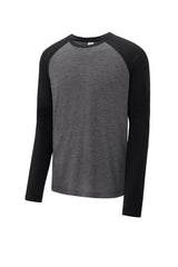 Sport-Tek  PosiCharge  Long Sleeve Tri-Blend Wicking Raglan Tee ST400LS