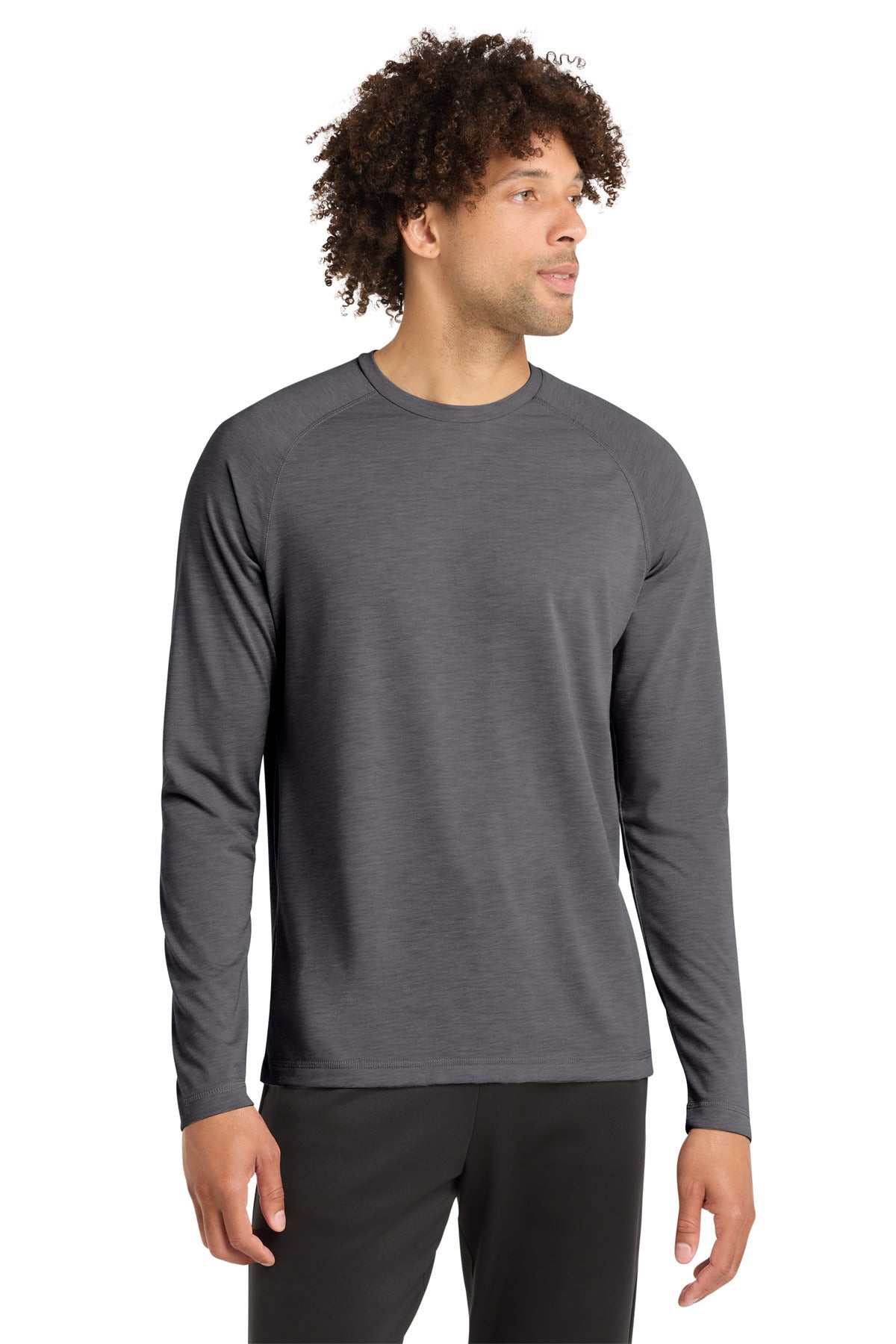 Sport-Tek  PosiCharge  Long Sleeve Tri-Blend Wicking Raglan Tee ST400LS