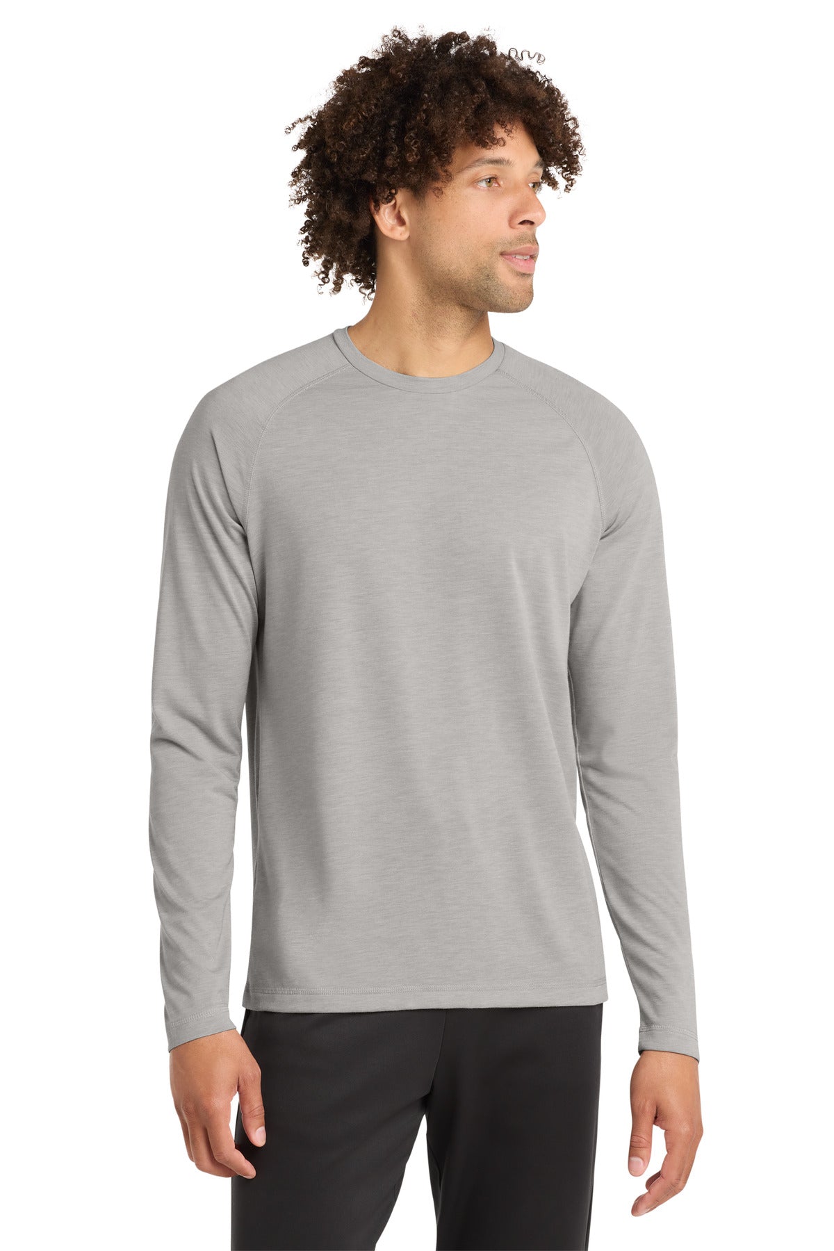Sport-Tek  PosiCharge  Long Sleeve Tri-Blend Wicking Raglan Tee ST400LS
